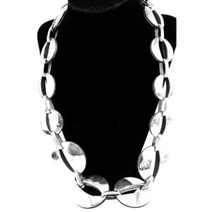 Big Chunky Taxco 925 Silver Chain Statement Necklace • TR 130 • 28" • 202 Grams